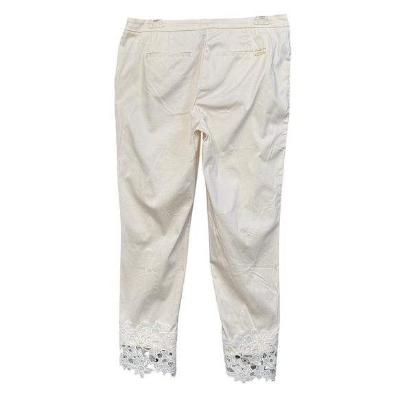 Anne Klein Lace Hem Cropped Pants Size 6 - Picture 2 of 7